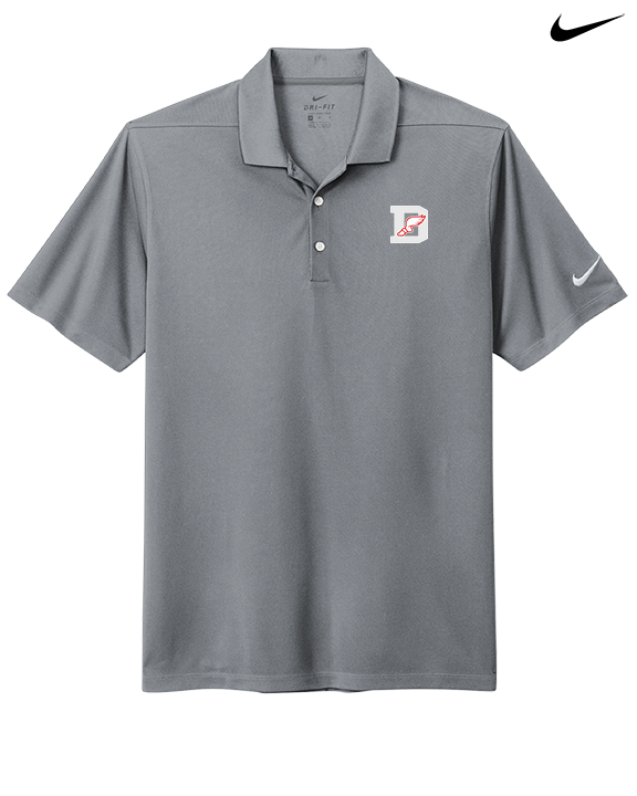 Deerfield HS Track and Field Logo Gray D - Nike Polo