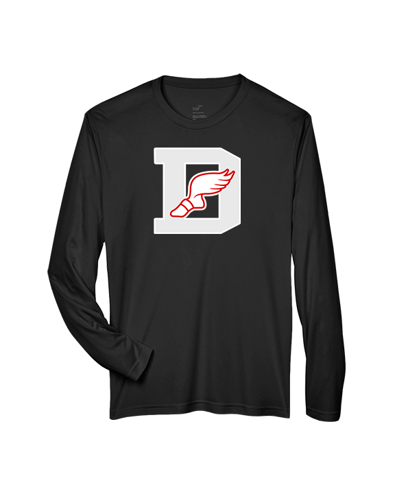 Deerfield HS Track and Field Logo Gray D - Performance Longsleeve