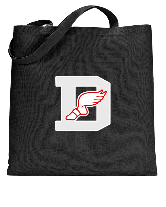 Deerfield HS Track and Field Logo Gray D - Tote
