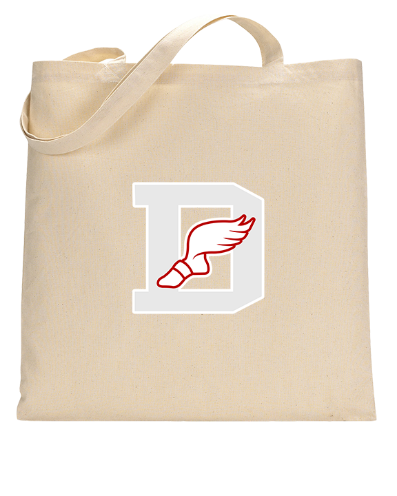 Deerfield HS Track and Field Logo Gray D - Tote