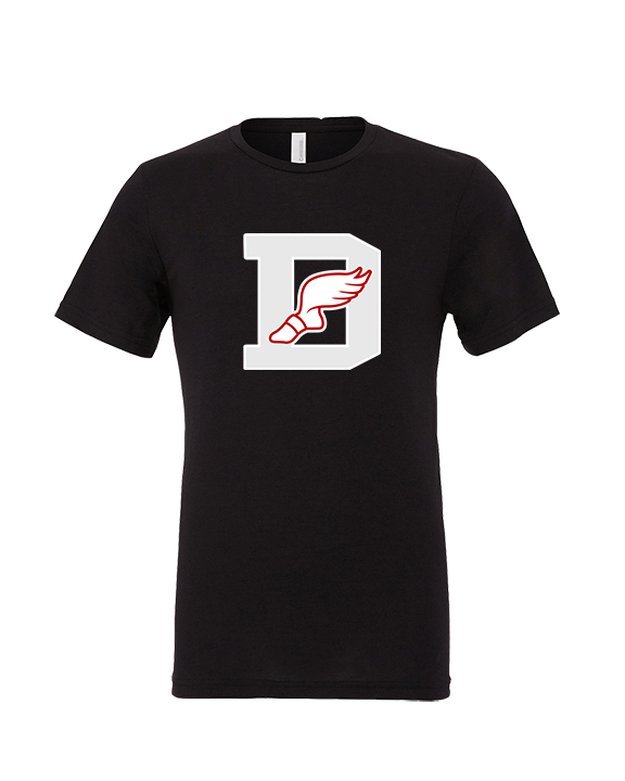 Deerfield HS Track and Field Logo Gray D - Tri-Blend Shirt