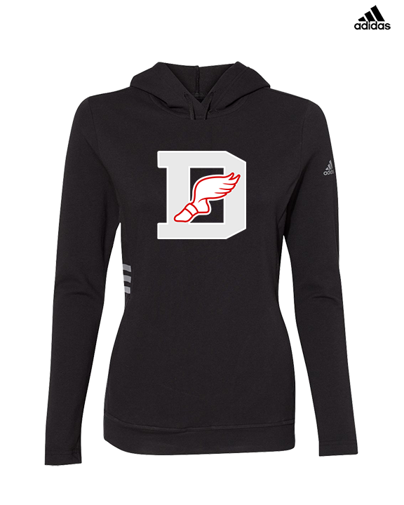 Deerfield HS Track and Field Logo Gray D - Womens Adidas Hoodie