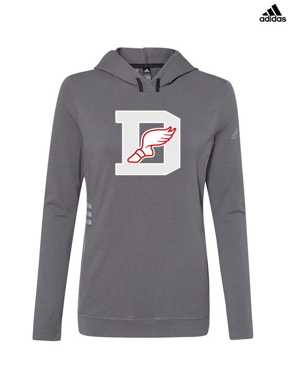 Deerfield HS Track and Field Logo Gray D - Womens Adidas Hoodie