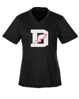 Deerfield HS Track and Field Logo Gray D - Womens Performance Shirt