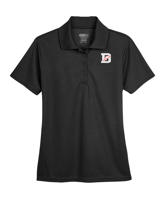 Deerfield HS Track and Field Logo Gray D - Womens Polo