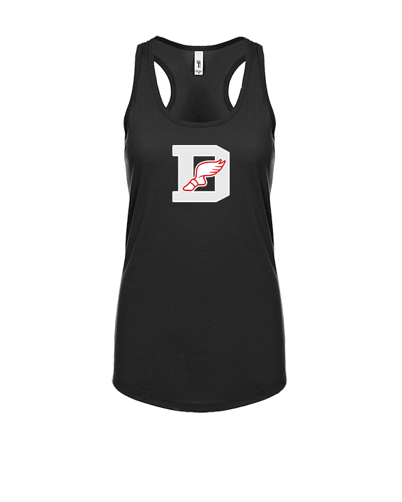 Deerfield HS Track and Field Logo Gray D - Womens Tank Top