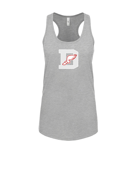 Deerfield HS Track and Field Logo Gray D - Womens Tank Top