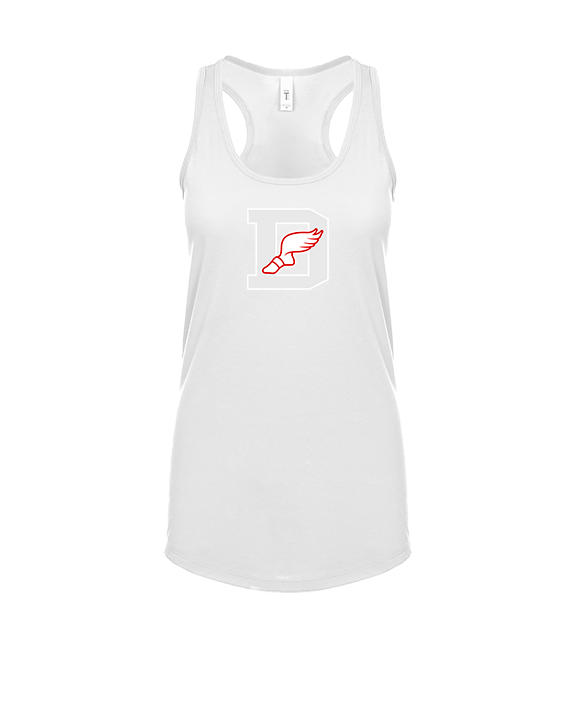 Deerfield HS Track and Field Logo Gray D - Womens Tank Top