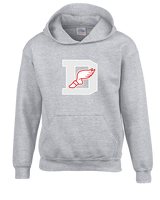 Deerfield HS Track and Field Logo Gray D - Youth Hoodie