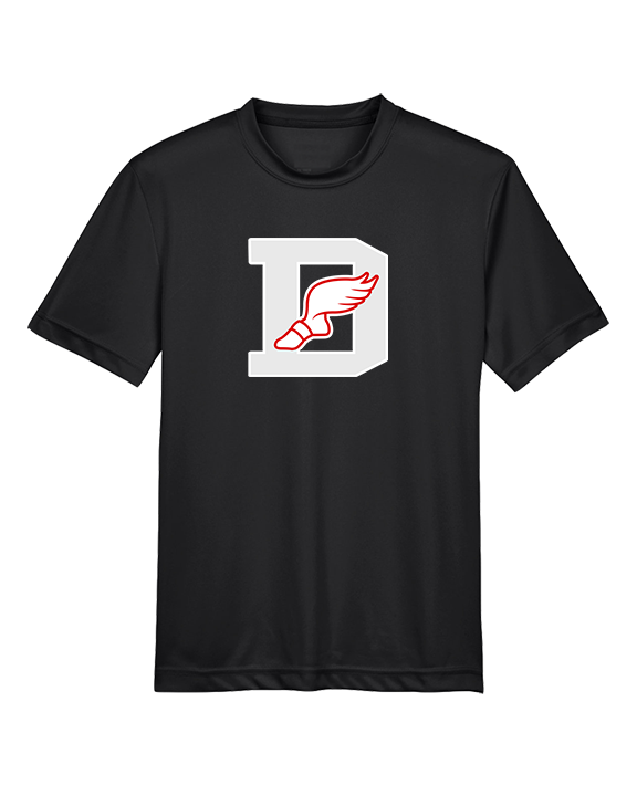 Deerfield HS Track and Field Logo Gray D - Youth Performance Shirt