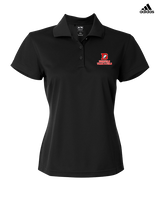 Deerfield HS Track and Field Logo Red - Adidas Womens Polo
