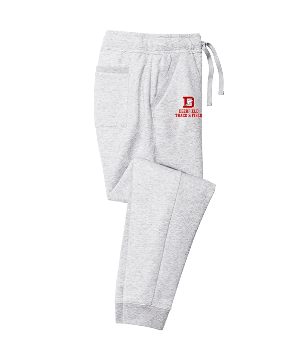 Deerfield HS Track and Field Logo Red - Cotton Joggers