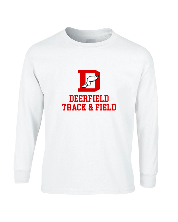Deerfield HS Track and Field Logo Red - Cotton Longsleeve