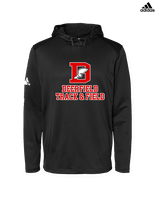 Deerfield HS Track and Field Logo Red - Mens Adidas Hoodie