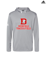 Deerfield HS Track and Field Logo Red - Mens Adidas Hoodie