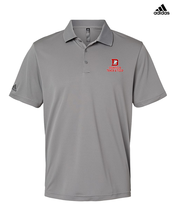 Deerfield HS Track and Field Logo Red - Mens Adidas Polo