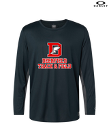 Deerfield HS Track and Field Logo Red - Mens Oakley Longsleeve