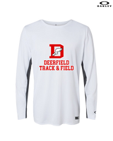Deerfield HS Track and Field Logo Red - Mens Oakley Longsleeve