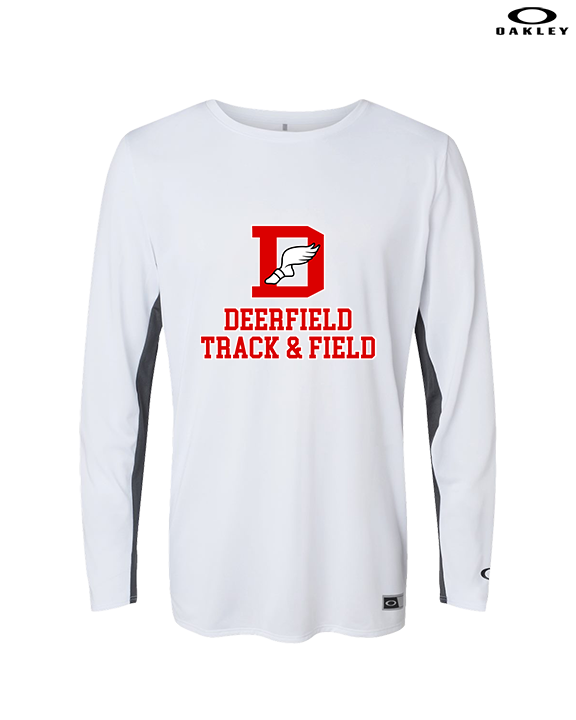 Deerfield HS Track and Field Logo Red - Mens Oakley Longsleeve
