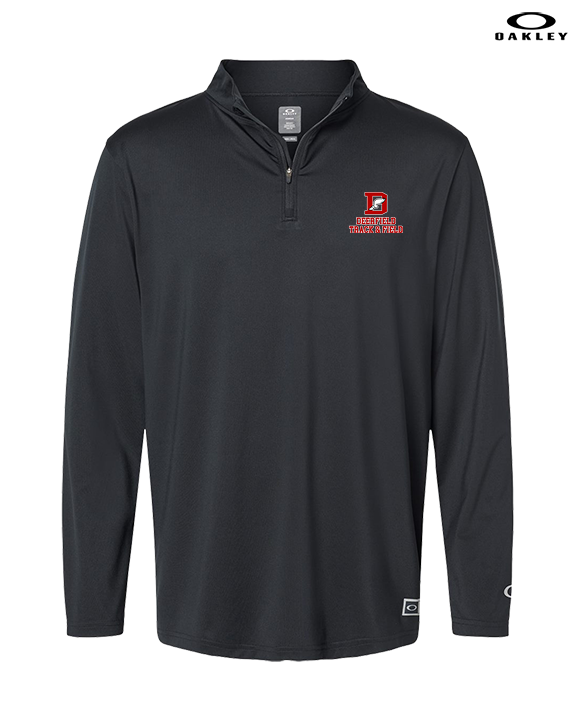 Deerfield HS Track and Field Logo Red - Mens Oakley Quarter Zip