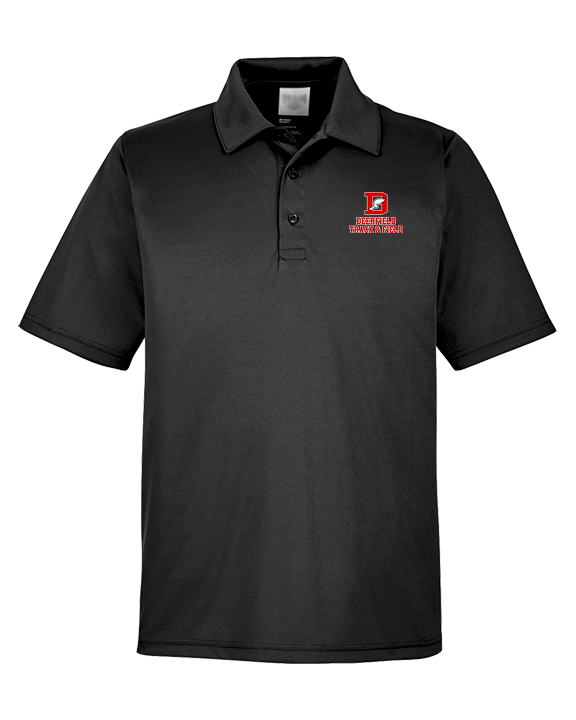 Deerfield HS Track and Field Logo Red - Mens Polo