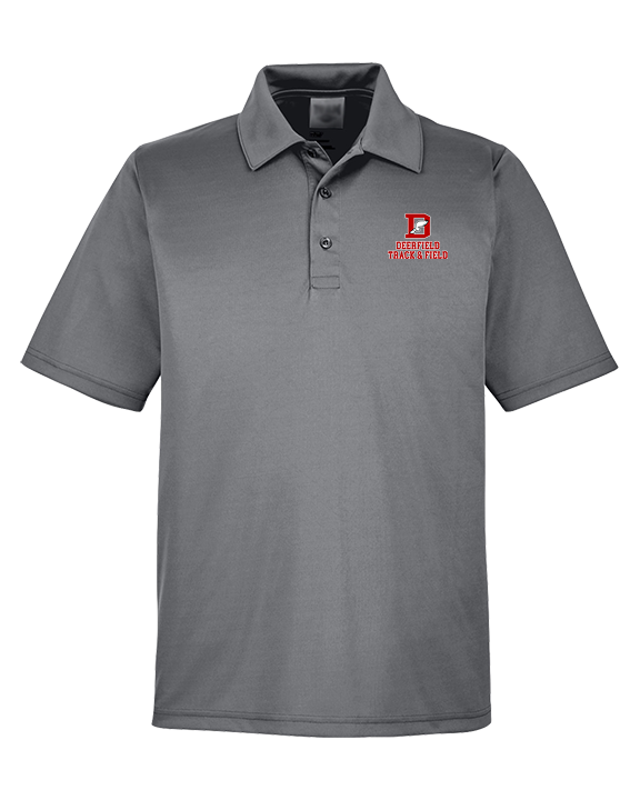 Deerfield HS Track and Field Logo Red - Mens Polo