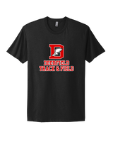 Deerfield HS Track and Field Logo Red - Mens Select Cotton T-Shirt