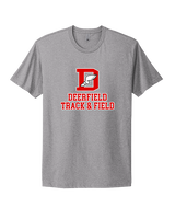 Deerfield HS Track and Field Logo Red - Mens Select Cotton T-Shirt
