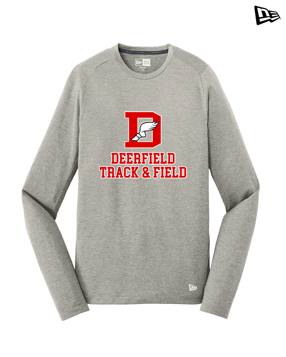 Deerfield HS Track and Field Logo Red - New Era Performance Long Sleeve