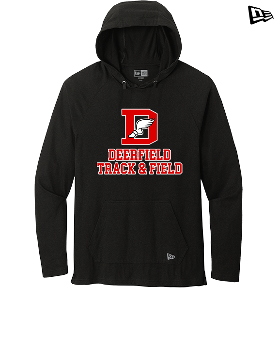 Deerfield HS Track and Field Logo Red - New Era Tri-Blend Hoodie