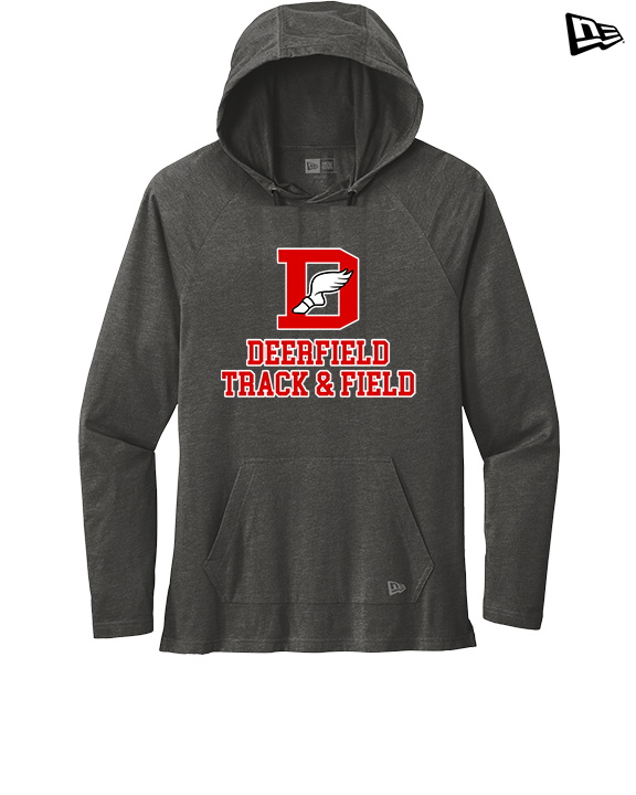 Deerfield HS Track and Field Logo Red - New Era Tri-Blend Hoodie