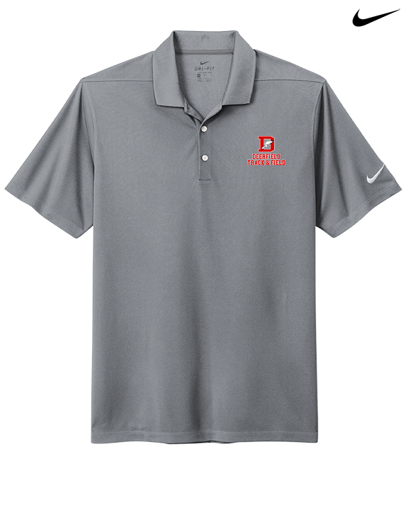 Deerfield HS Track and Field Logo Red - Nike Polo