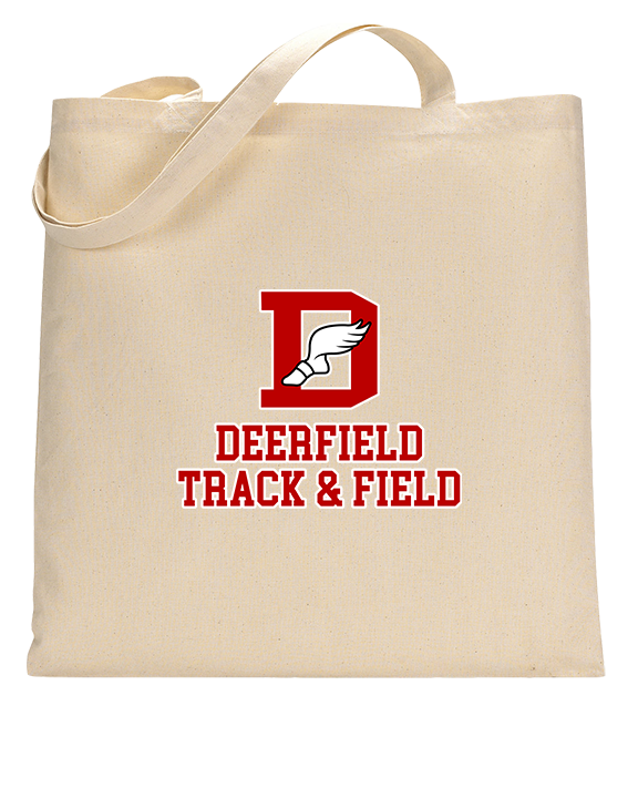 Deerfield HS Track and Field Logo Red - Tote