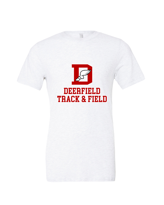 Deerfield HS Track and Field Logo Red - Tri-Blend Shirt