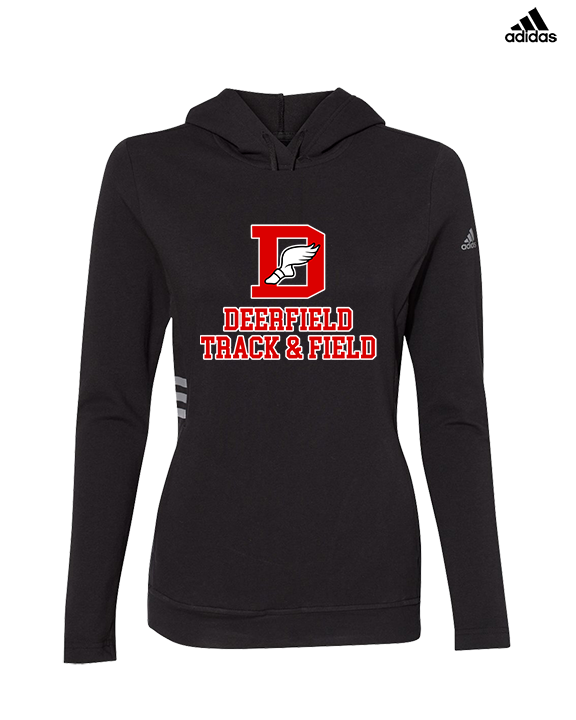Deerfield HS Track and Field Logo Red - Womens Adidas Hoodie