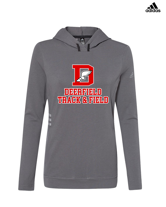 Deerfield HS Track and Field Logo Red - Womens Adidas Hoodie
