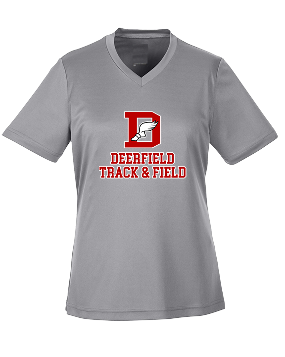 Deerfield HS Track and Field Logo Red - Womens Performance Shirt
