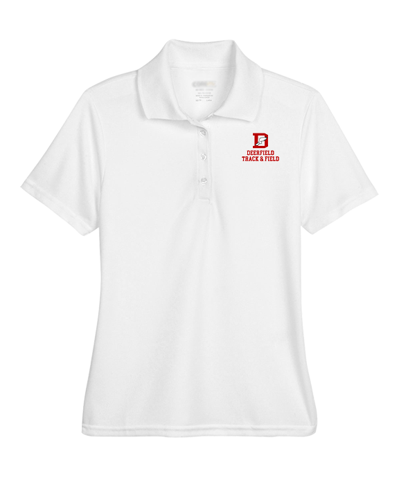 Deerfield HS Track and Field Logo Red - Womens Polo