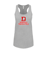 Deerfield HS Track and Field Logo Red - Womens Tank Top
