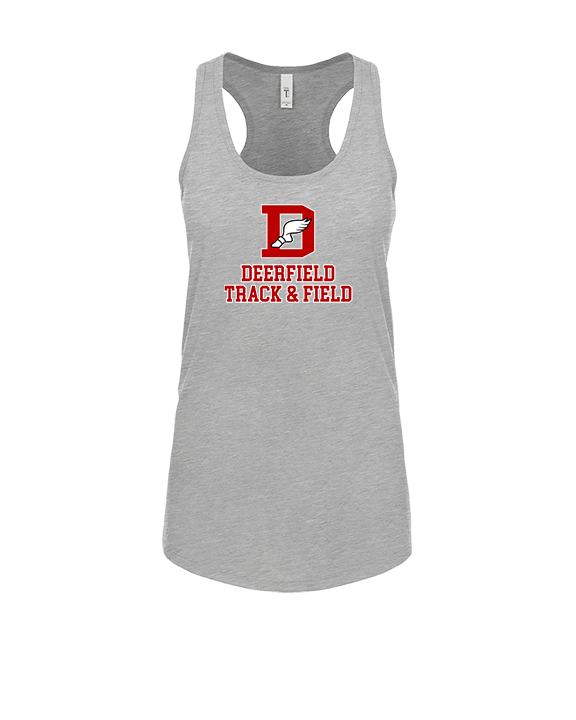 Deerfield HS Track and Field Logo Red - Womens Tank Top