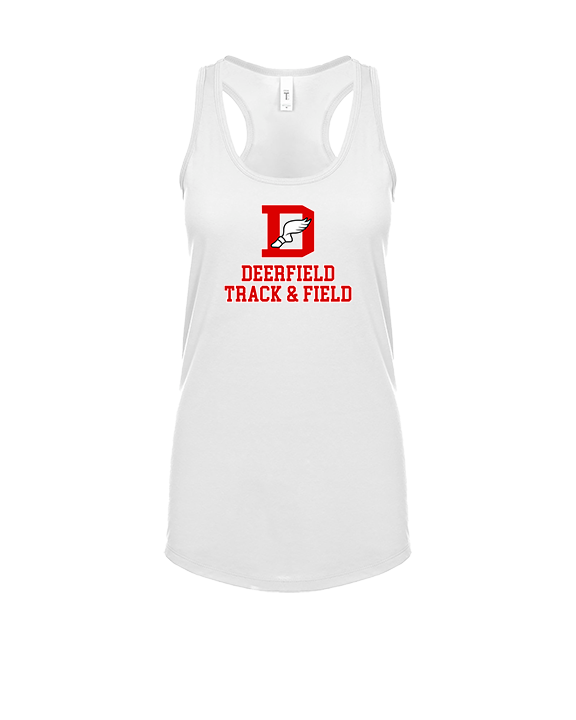 Deerfield HS Track and Field Logo Red - Womens Tank Top