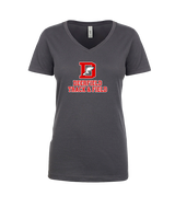 Deerfield HS Track and Field Logo Red - Womens Vneck