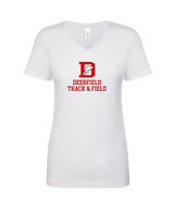 Deerfield HS Track and Field Logo Red - Womens Vneck