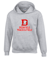 Deerfield HS Track and Field Logo Red - Youth Hoodie