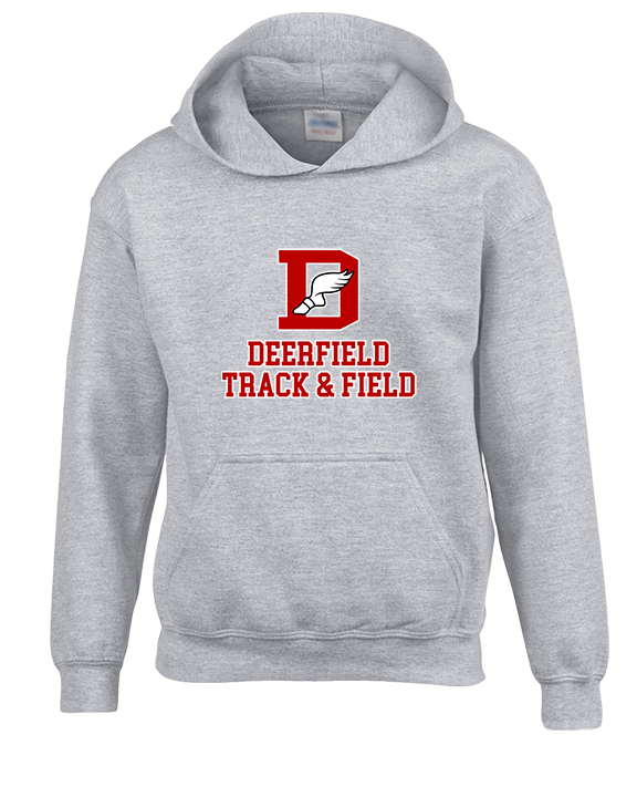 Deerfield HS Track and Field Logo Red - Youth Hoodie