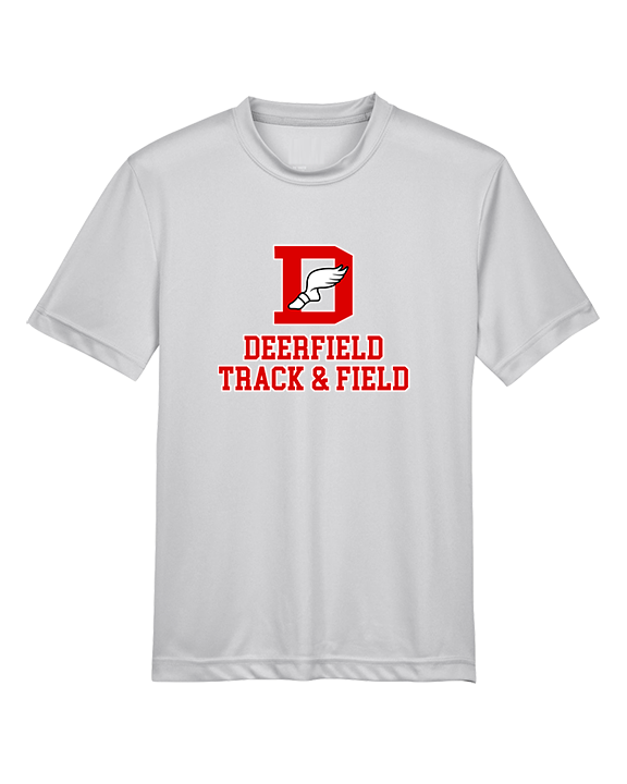 Deerfield HS Track and Field Logo Red - Youth Performance Shirt
