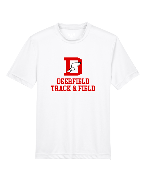 Deerfield HS Track and Field Logo Red - Youth Performance Shirt