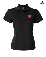 Deerfield HS Track and Field Logo Red D - Adidas Womens Polo