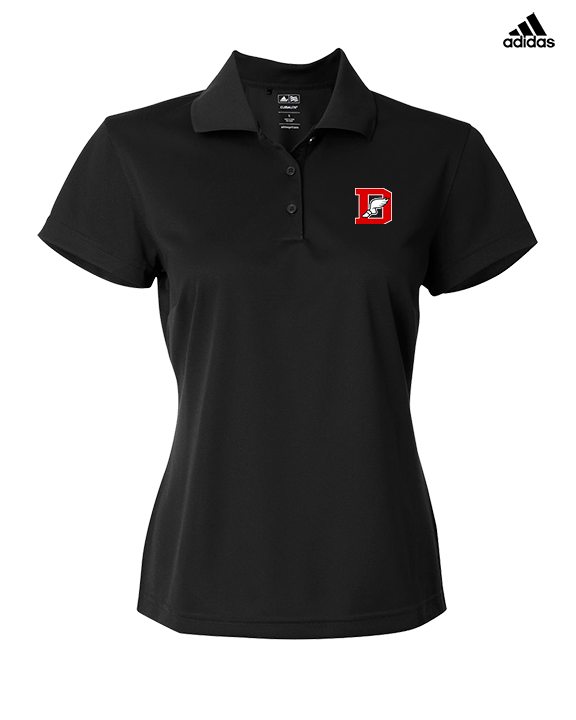 Deerfield HS Track and Field Logo Red D - Adidas Womens Polo