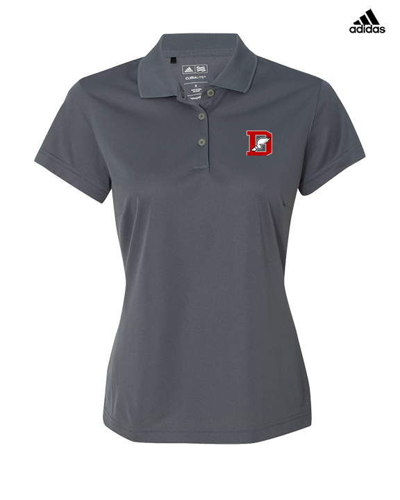 Deerfield HS Track and Field Logo Red D - Adidas Womens Polo
